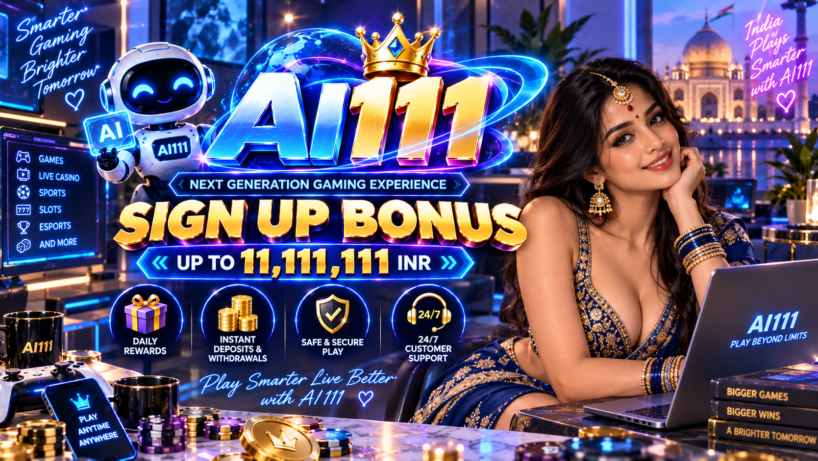 AI111 Game homepage promotional banner placeholder